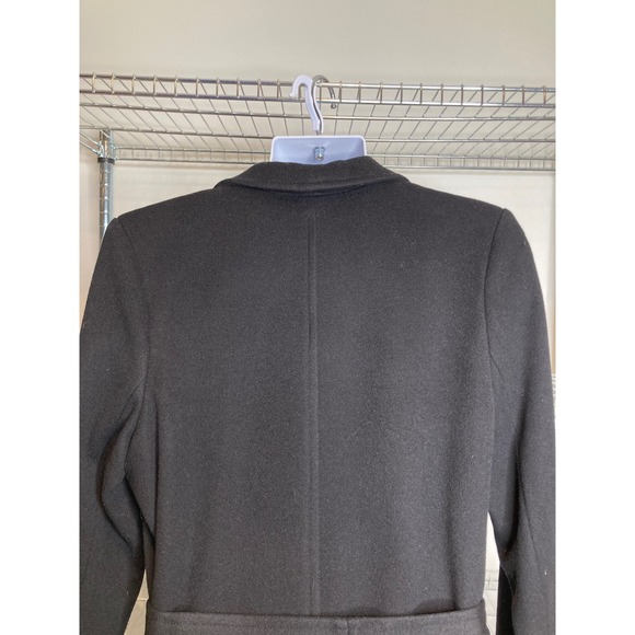 Sofia Cashmere Womens Black Wool Cashmere Blend Belted Trench Coat Size 10 - Picture 13 of 14